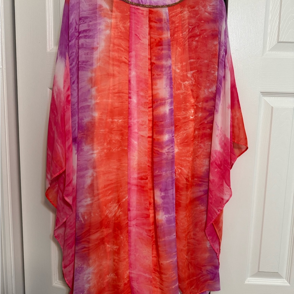 Jennifer Lopez Pink and Purple Midi Dress - Picture 3 of 5